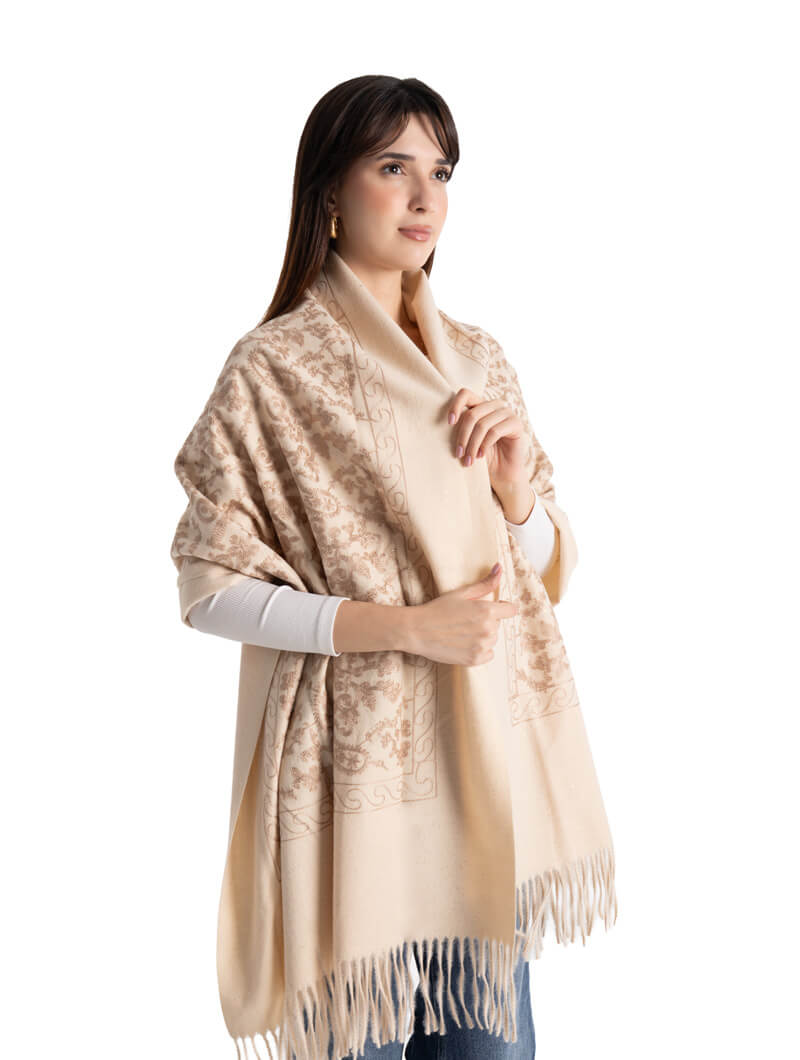 Écharpe en laine à détail